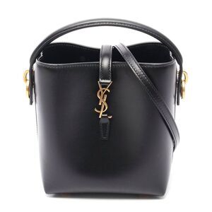 Saint Laurent Mini Leather Bucket Handbag